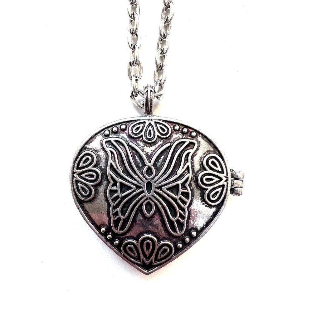 BUTTERFLY Locket Pendant Chain Necklace